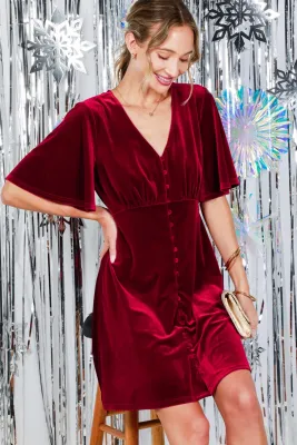 Vine &amp; Love Velvet Dress