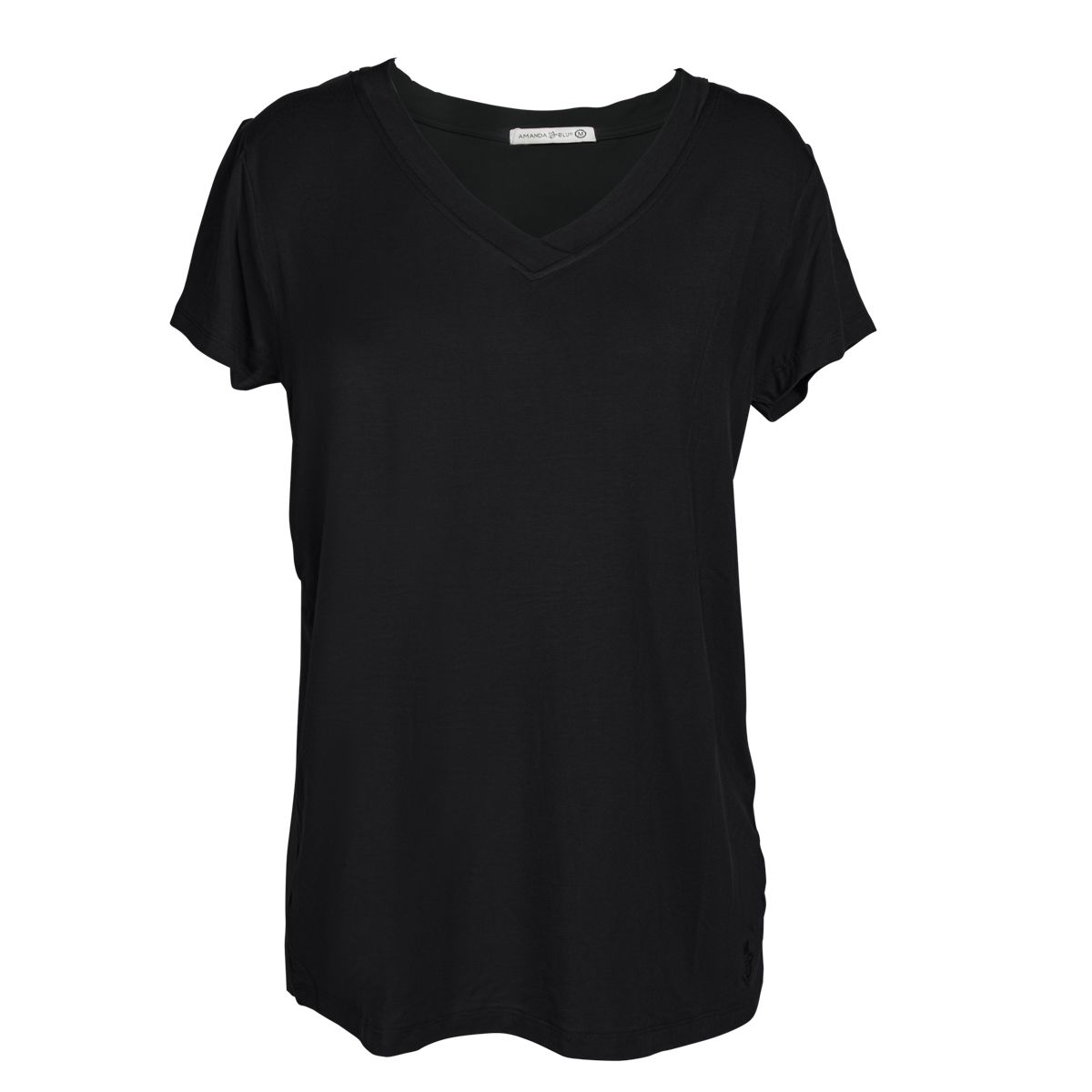 Amanda Blu V-neck Tee - Black
