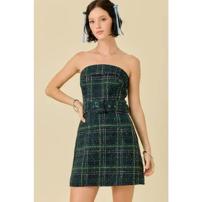 Breena Plaid Mini Dress