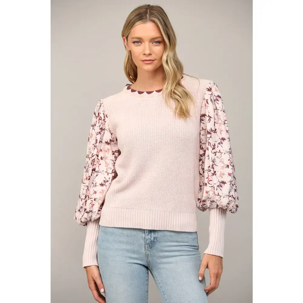 Juliette Contrast Woven Sweater