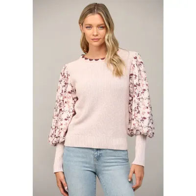 Juliette Contrast Woven Sweater
