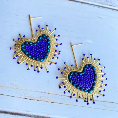 PRIA Full Chispitas Blue Earrings