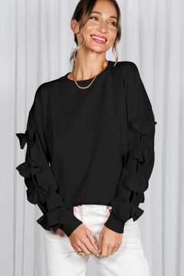 Vine &amp; Love Julianna Bow Split Sleeve Top