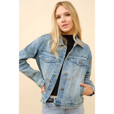 Blue B Boots Denim Trucker Jacket