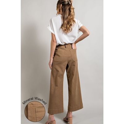 S.USA Soft Washed Coco Wide Leg Pants