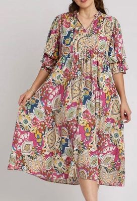 Adrianna Front Tie Midi Dress