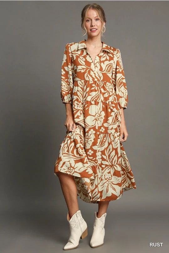 Wren Floral Print Midi Dress