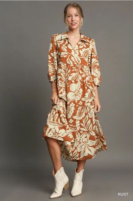 Wren Floral Print Midi Dress