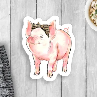 Pig With Bandana Sticker