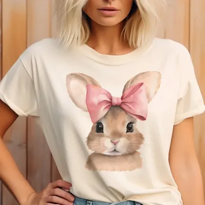 Coquette Easter Bunny w/Pink Bow