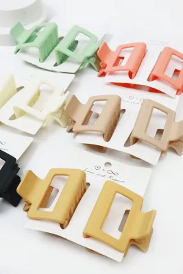 Matte Rectangle Claw Clip Set