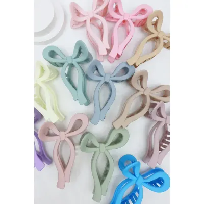 Big Matte Bow Claw Clips