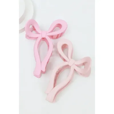 Big Matte Bow Claw Clips