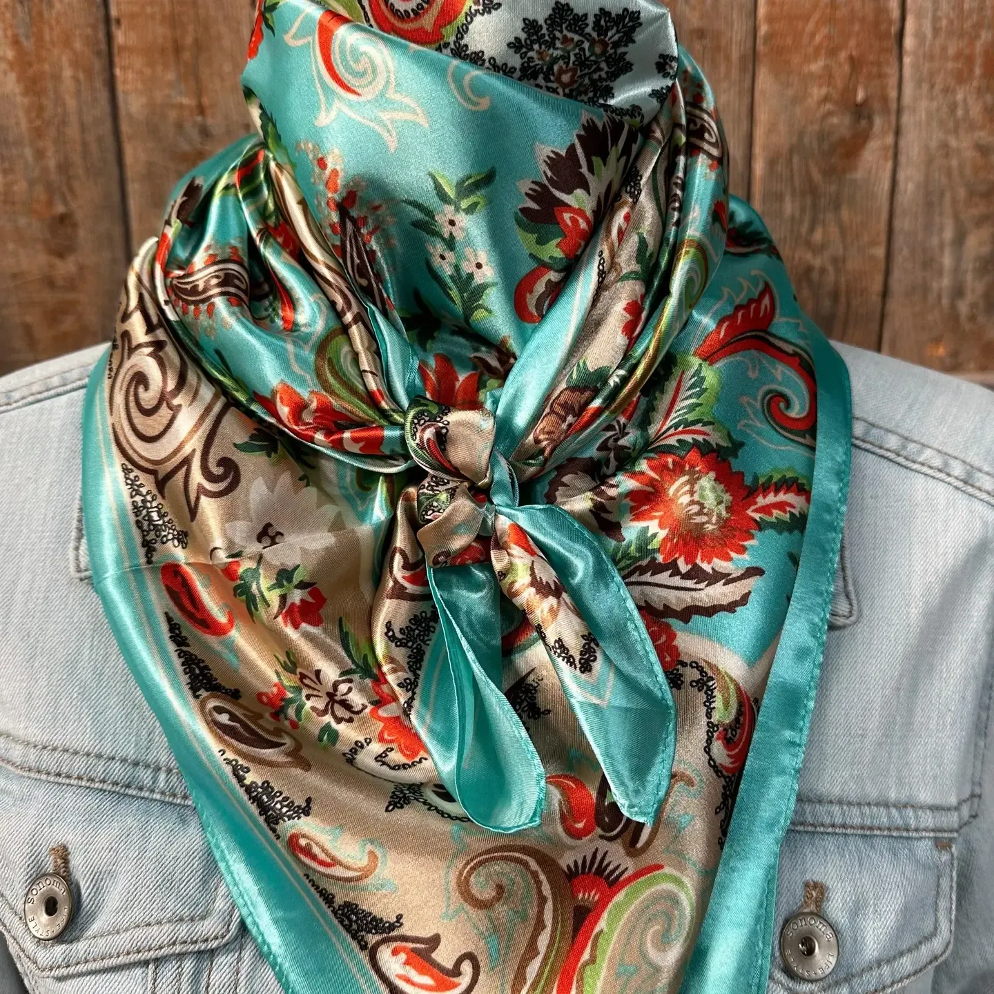 Satin 35"x35" Wild Rag Scarf