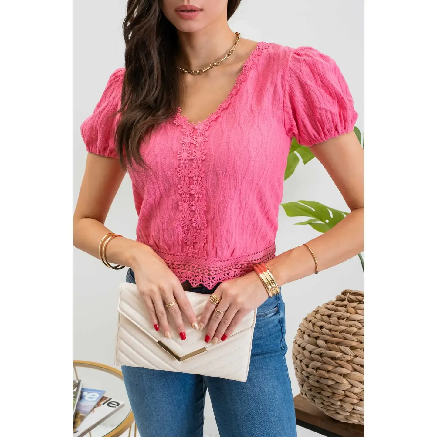 Ellie Pink Tie Back Top