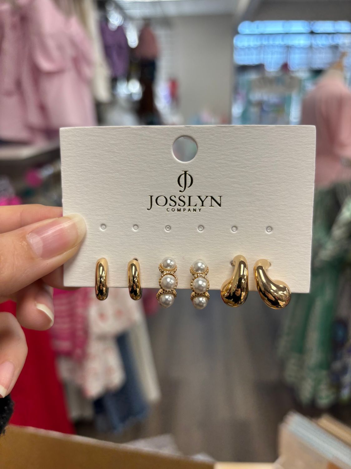 JOSSLYN Huggie Pearl Trio
