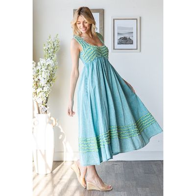 OH Aimie Washed Frill Tie Back Dress