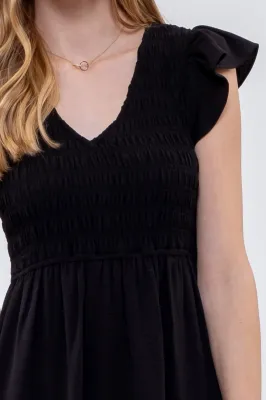 B.Pepper Feyre Flutter Sleeve Maxi Dress