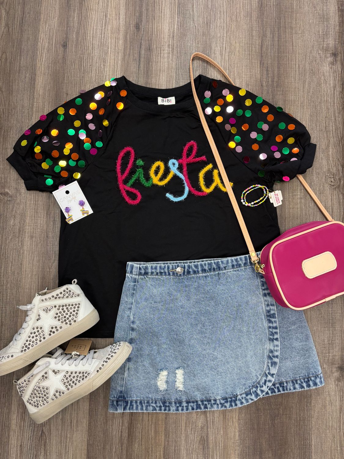 Fiesta Sequin top