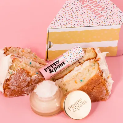 Poppy &amp; Pout Lip Care Duo Birthday Confetti Cake 
