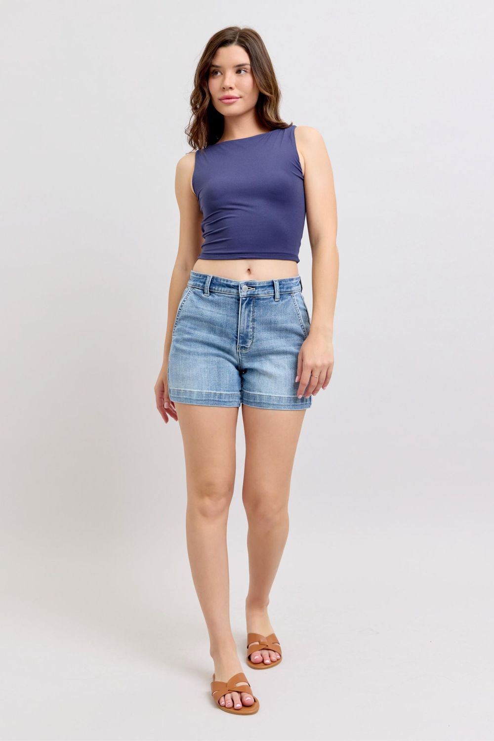 Judy Blue Medium Denim Trouser Shorts 