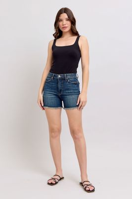 Judy Blue HW Tummy Control Shield Shorts 