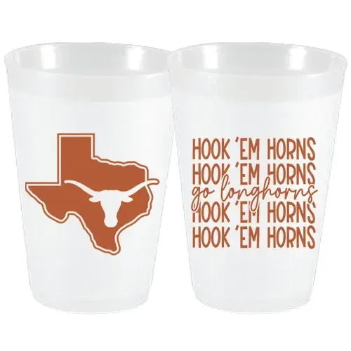 Texas Longhorns Set of 10 Frosted Flex Cups