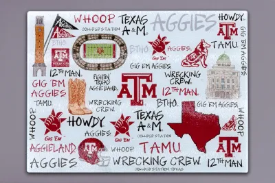 ML Tx A&amp;M Tempered Glass Board 