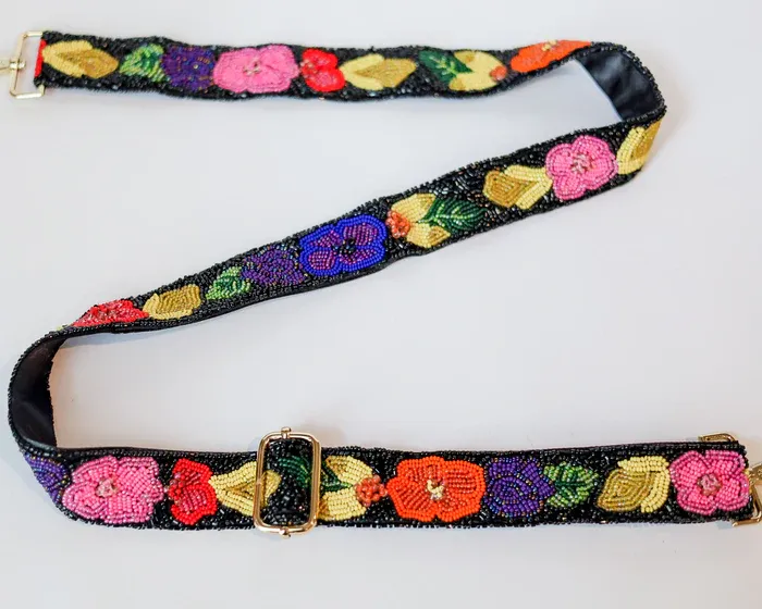 PRIA Fiesta Flower Beaded Strap