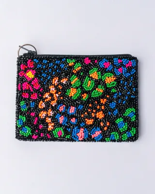 PRIA Wild Multi Beaded Coin Pouch 