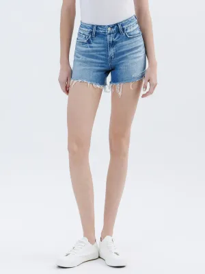 Vervet Rebecca High Rise Shorts- Light Wash