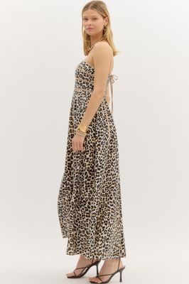 Entro Leopard Print Maxi Dress