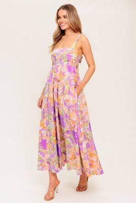 FT Adrialys Watercolor Midi Dress