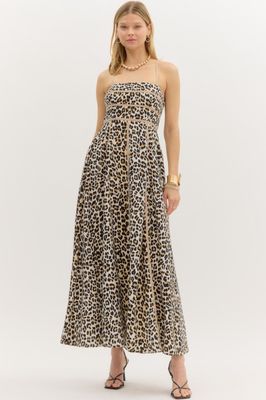 Entro Leopard Print Maxi Dress