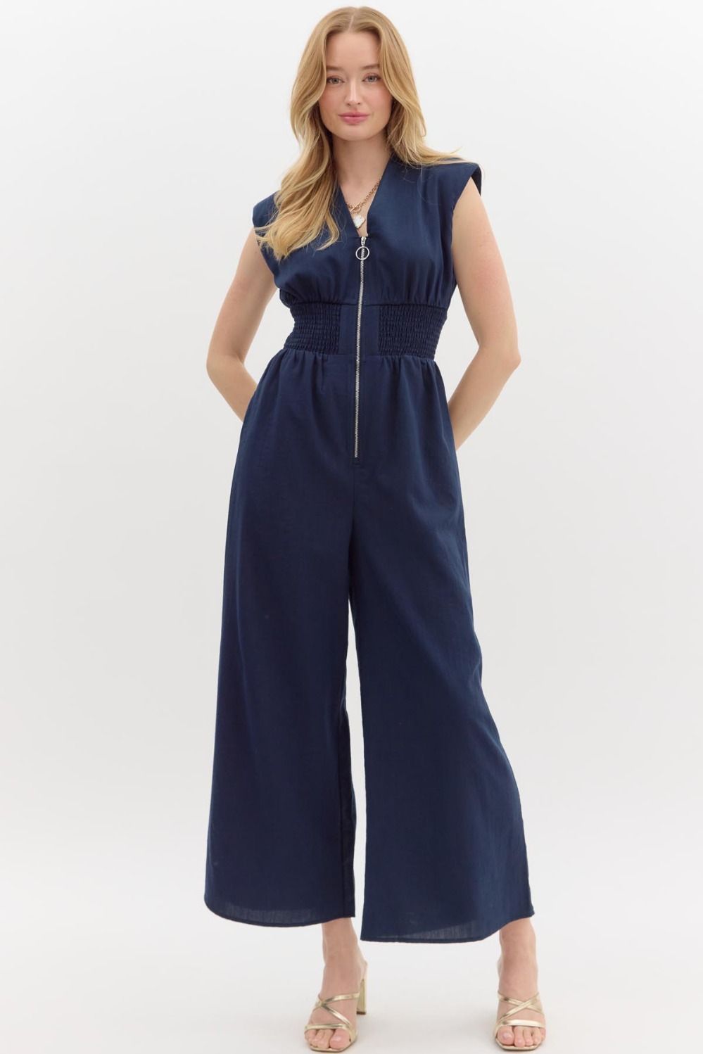 ENTRO Kiley Navy Jumpsuit 