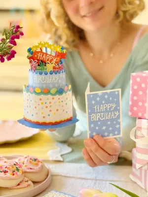 FreshcutPaper Mini Confetti Birthday Cake  Card