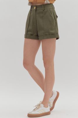 Entro Olive Tailored Shorts