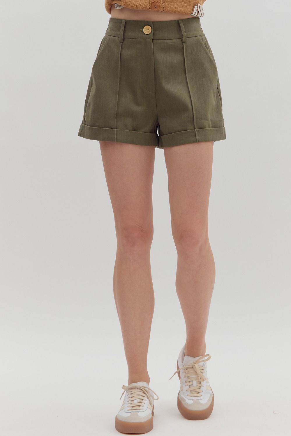 Entro Olive Tailored Shorts