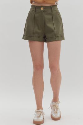 Entro Olive Tailored Shorts