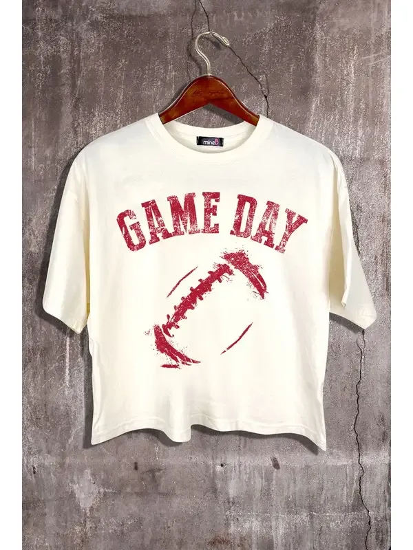 Red Game Day Crop Tee
