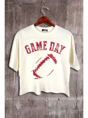 Red Game Day Crop Tee