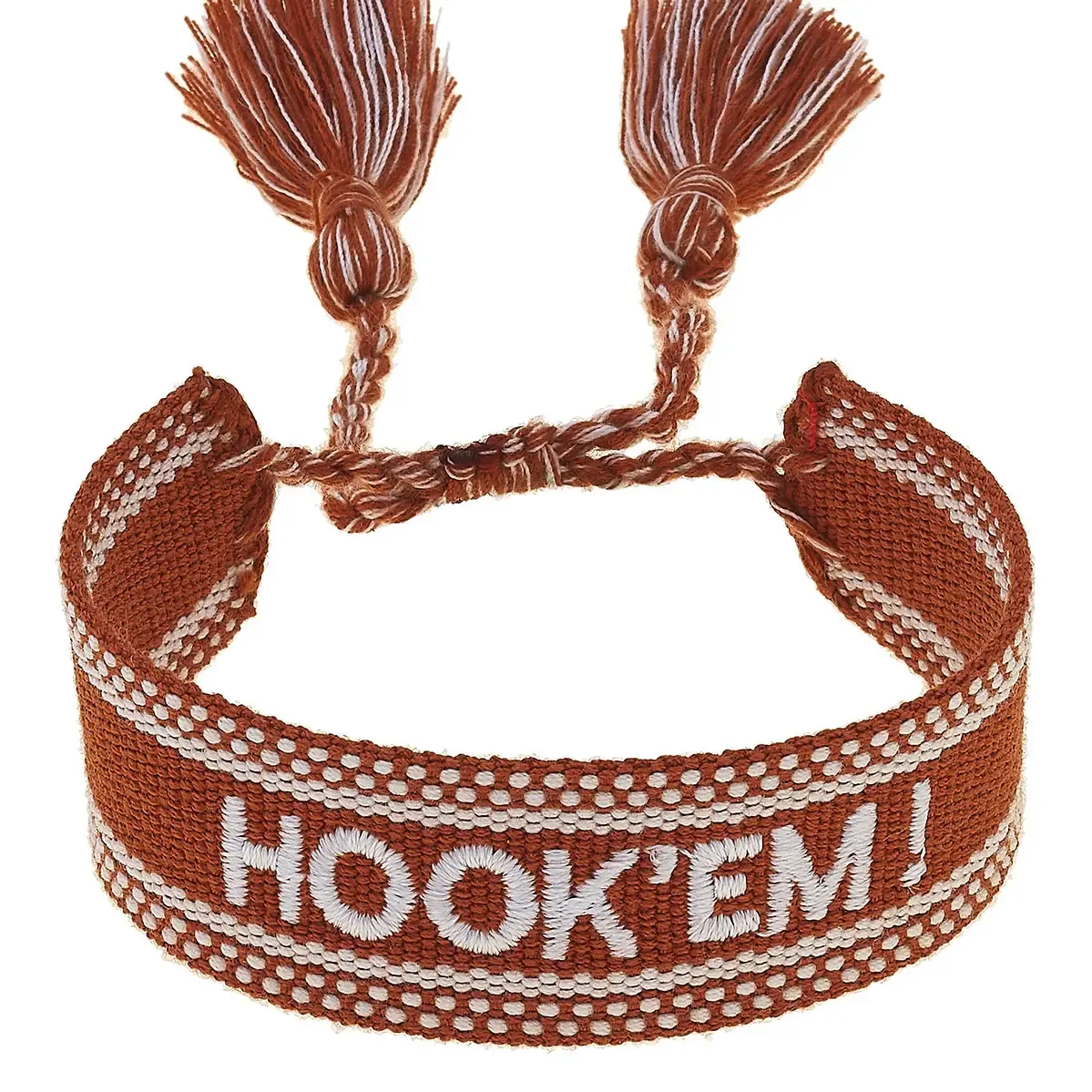 Canvas Hook &#39;Em Woven Tassel Bracelet