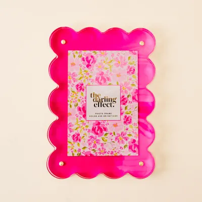 TDE Rectangle Scalloped Acrylic Frame