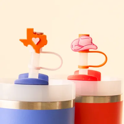 TDE Straw Topper Set Howdy Texas
