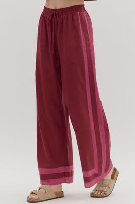 Entro Burgundy Luxe Pants
