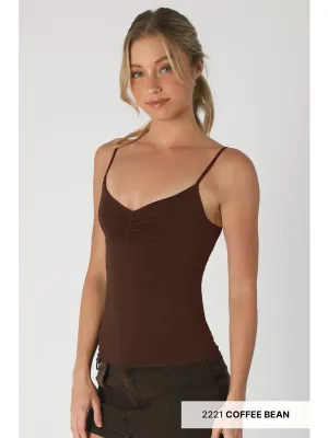 NikiBiki CoffeBean Shirred Cami