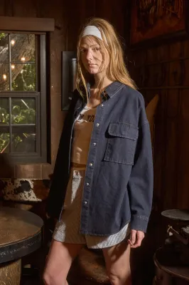 B.P Dark Denim Button Down 