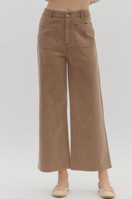 Entro Sahara Wide-Leg Pants- Brown