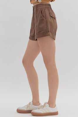 ENTRO Brown Tailored Shorts