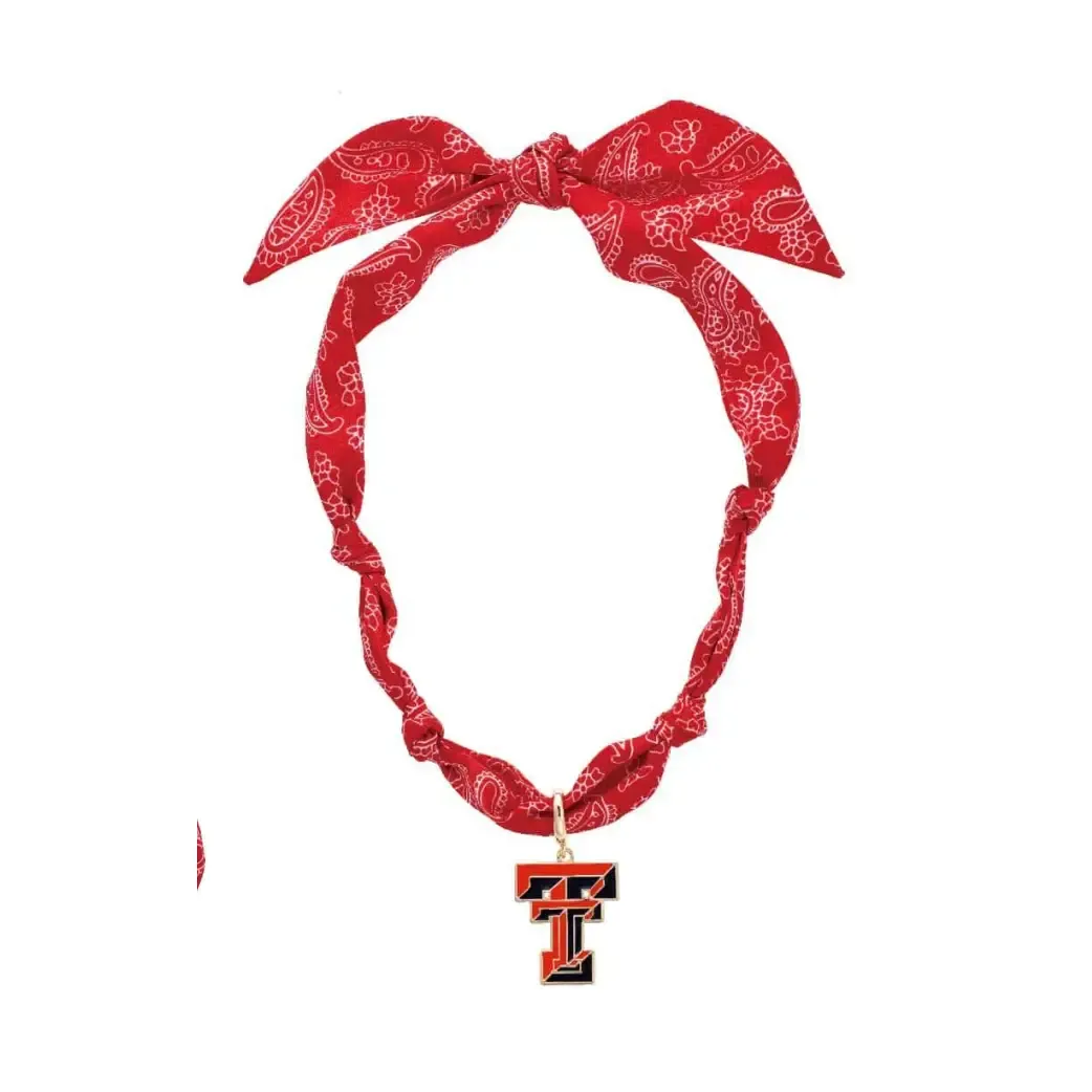 CANVAS Texas Tech Bandana Scarf Necklace 